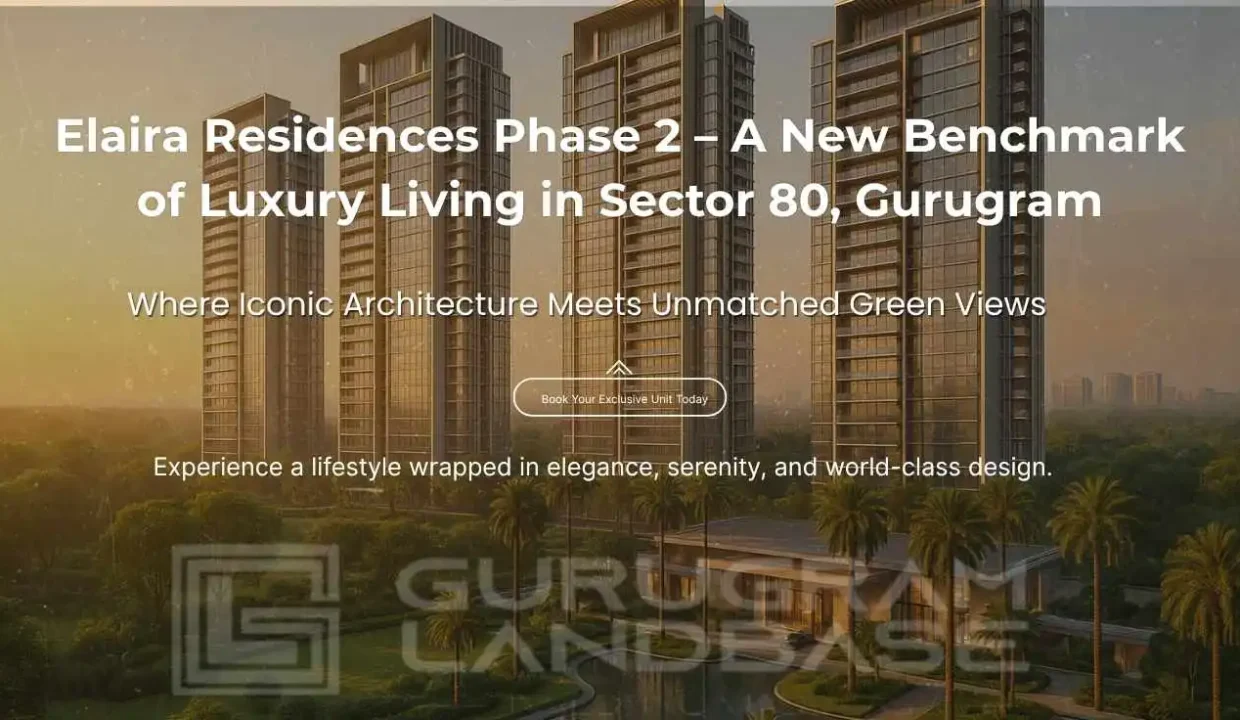 Elaira Residences Phase 2 exterior view with Karma Lakelands in background Sector 80 Gurugram